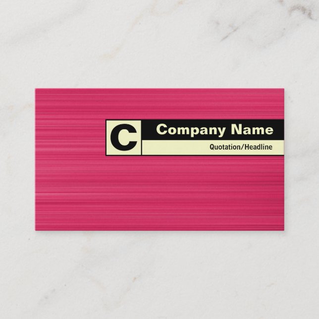 Edge Labeled Monogram - Brushed Crimson Business Card (Front)