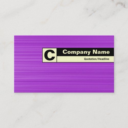 Edge Labeled Monogram _ Brushed Purple Business Card