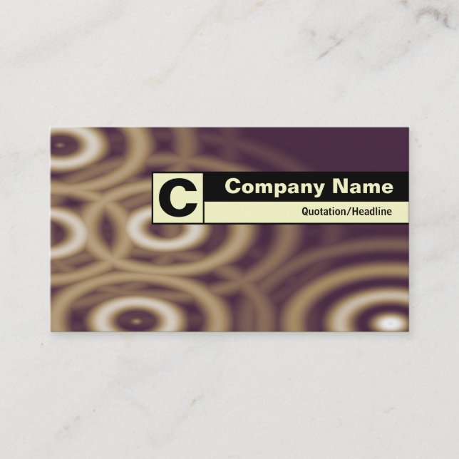 Edge Labeled Monogram - Electric Rain Business Card (Front)