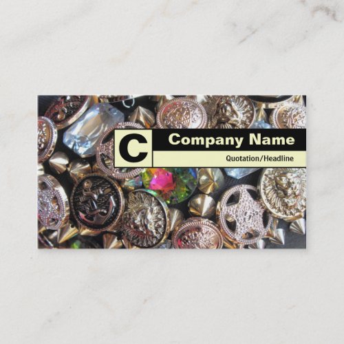 Edge Labeled Monogram _ Flea Market Bling Business Card