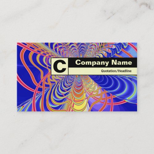 Edge Labeled Monogram _ Fractal Abstract 061012d Business Card