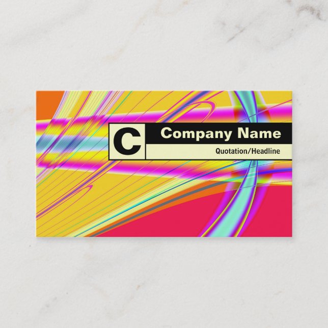 Edge Labeled Monogram - Fractal Abstract 061012e Business Card (Front)