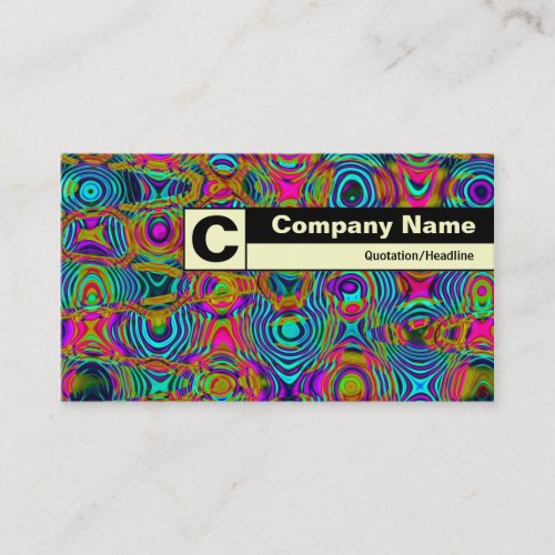 Edge Labeled Monogram _ Fractal Abstract 191111a Business Card