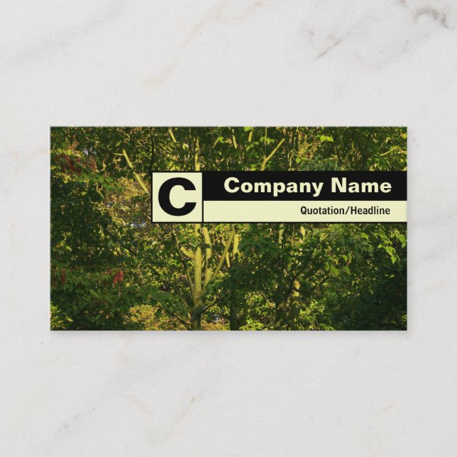Edge Labeled Monogram - Japanese Branches 05 Business Card (Front)