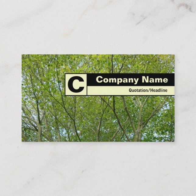 Edge Labeled Monogram - Japanese Maple Business Card (Front)