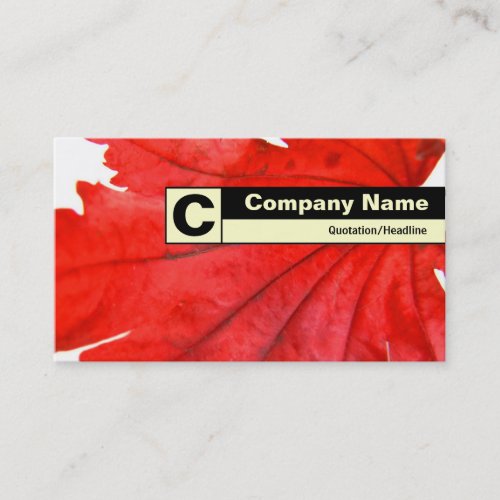 Edge Labeled Monogram _ Japanese Maple Leaf Business Card