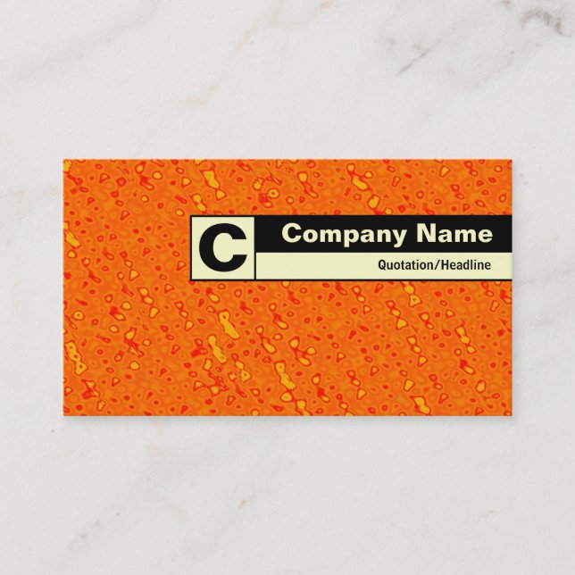 Edge Labeled Monogram - Marmalade Sea Business Card (Front)