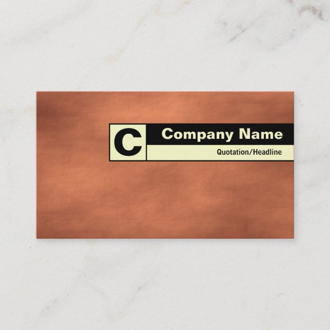 Edge Labeled Monogram - Martian Sandstorm Business Card (Front)