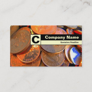 Edge Labeled Monogram - The Color of Money Business Card