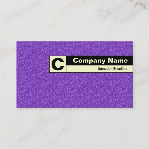 Edge Labeled Monogram - Violet Embossed Tex Business Cards