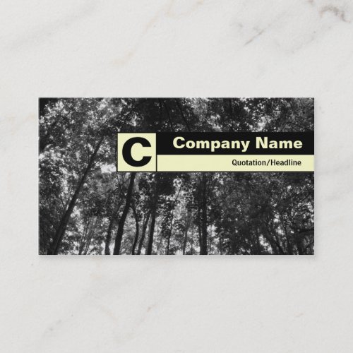 Edge Labeled Monogram _ Woodland Canopy Business Card