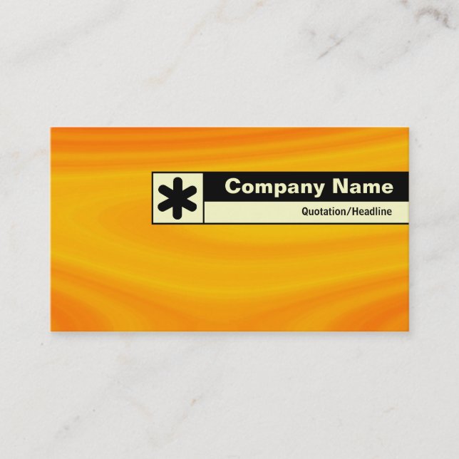 Edge Labeled - Orange Cream Business Card (Front)