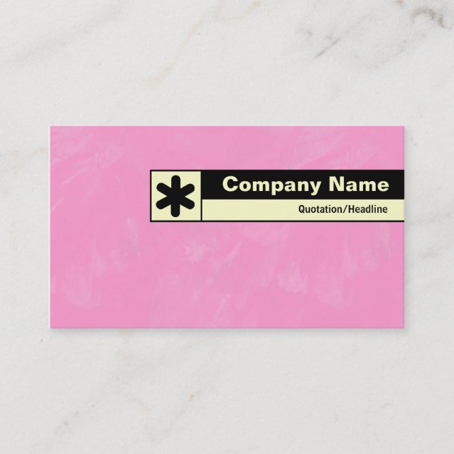 Edge Labeled - Pink Brushed Business Card (Front)