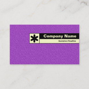 Edge Labeled - Purple Embossed Tex Business Card