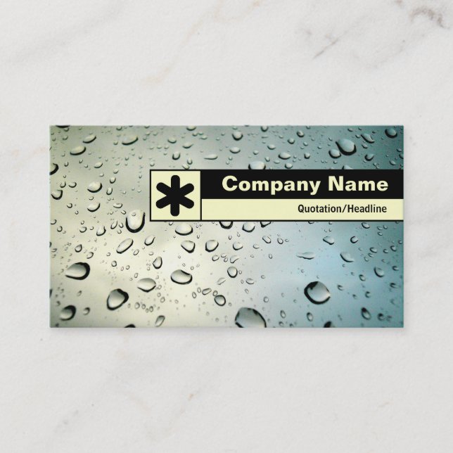Edge Labeled - Rain on My Window Business Card (Front)