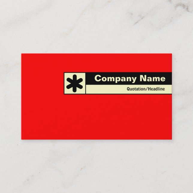 Edge Labeled - Red FF0000 Business Card (Front)