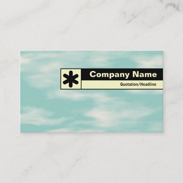 Edge Labeled - Sky Business Card (Front)