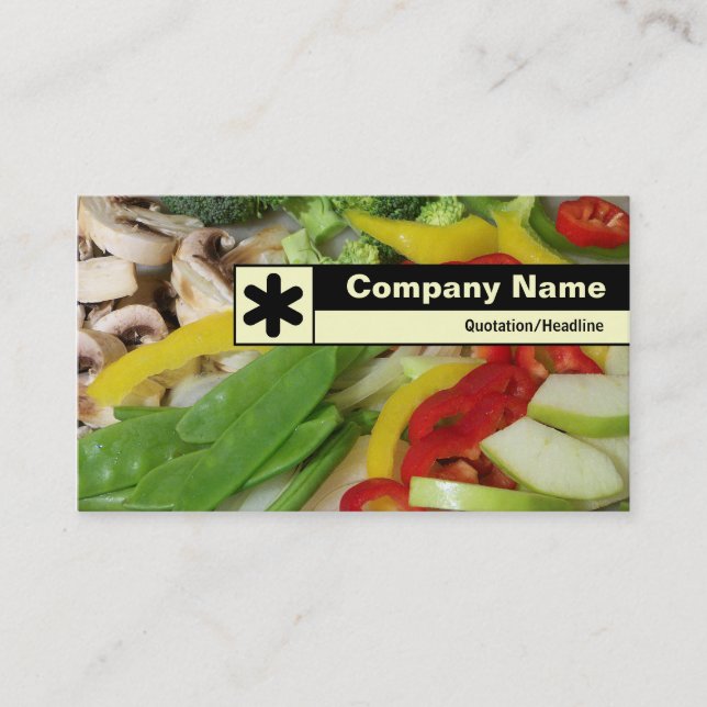 Edge Labeled - Stir-fry Business Card (Front)
