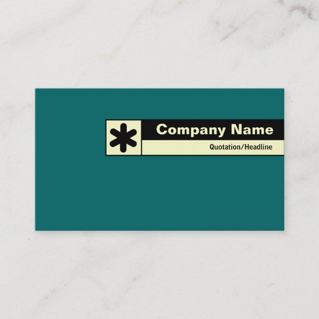 Edge Labeled - Teal 006666 Business Card (Front)