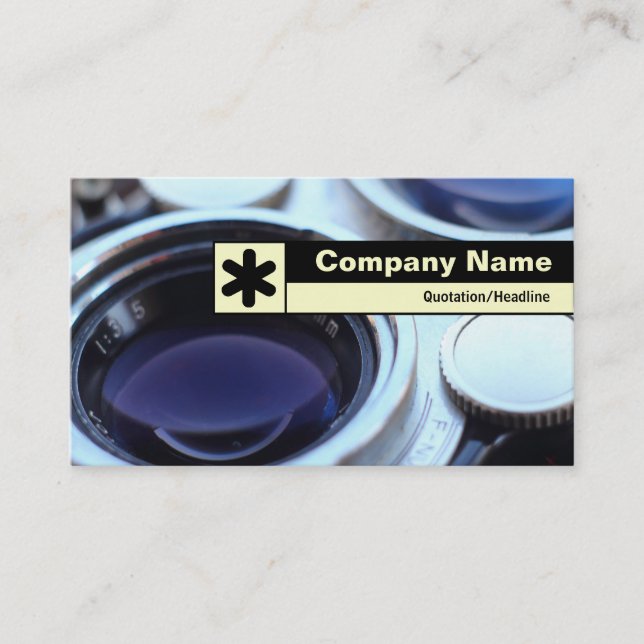 Edge Labeled - Vintage TLR Camera Business Card (Front)