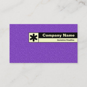 Edge Labeled - Violet Embossed Tex Business Card