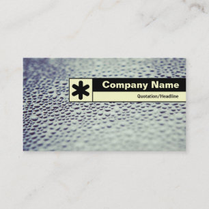 Edge Labeled - Water Droplets on Glass 01 Business Card