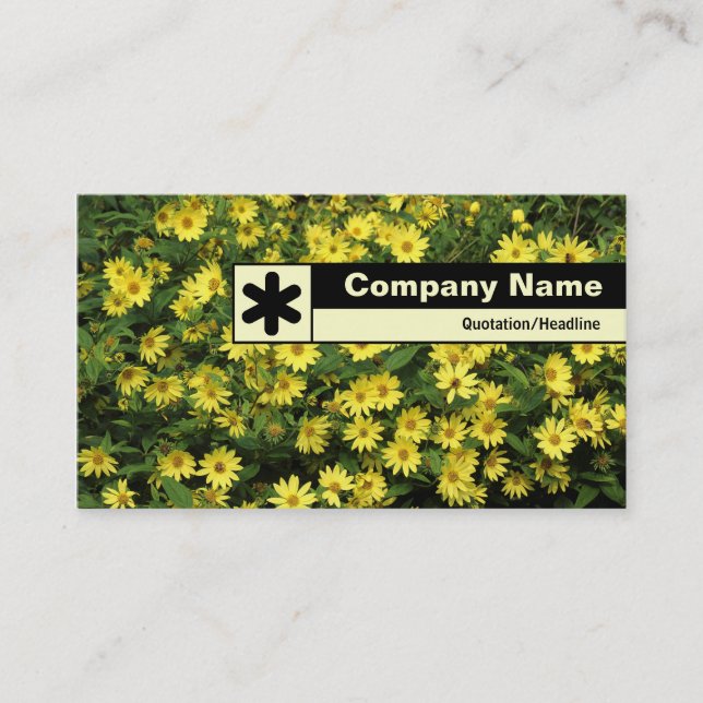 Edge Labeled - Yellow Daisies Business Card (Front)