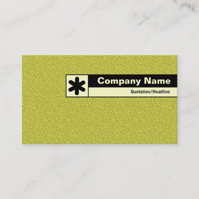 Edge Labeled - Yellow Embossed Tex Business Card (Front)