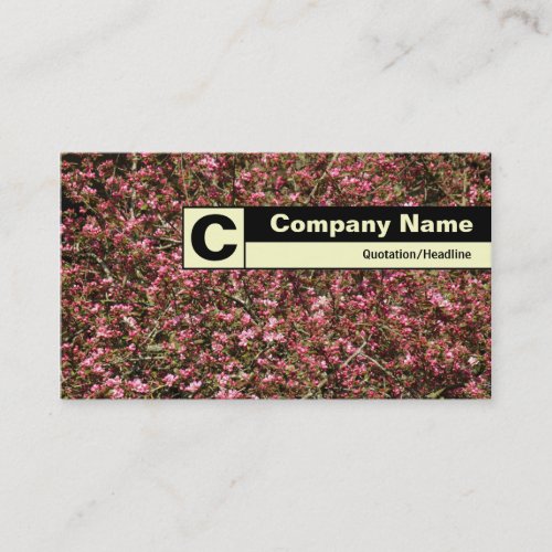 Edge Labelled Monogram _ Pink Cherry Blossom 02 Business Card
