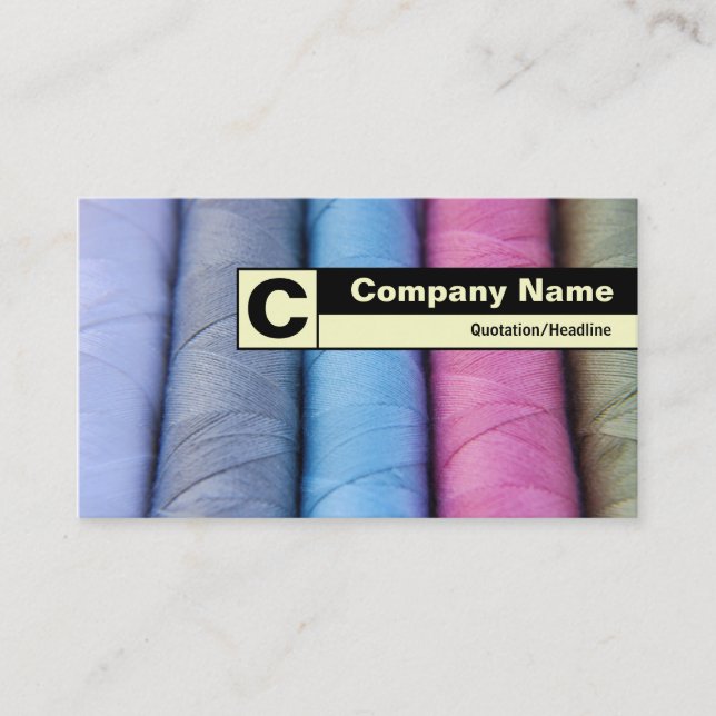 Edge Labelled Monogram - Reels of Cotton Business Card (Front)