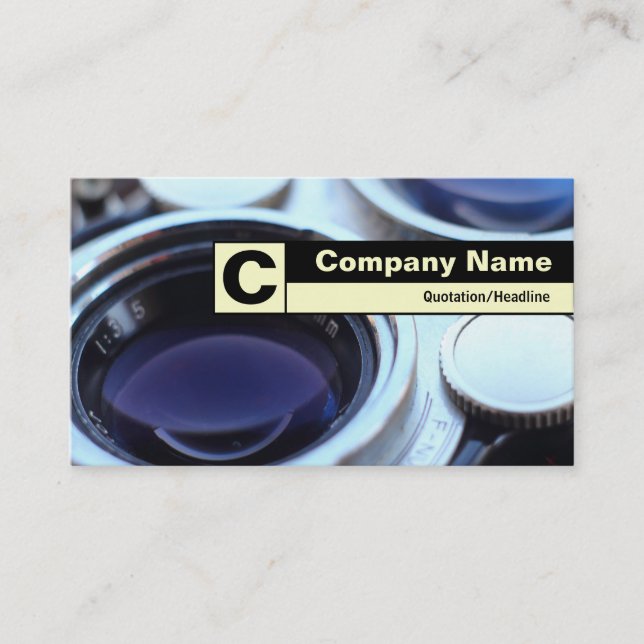 Edge Labelled Monogram - Vintage TLR Camera Business Card (Front)