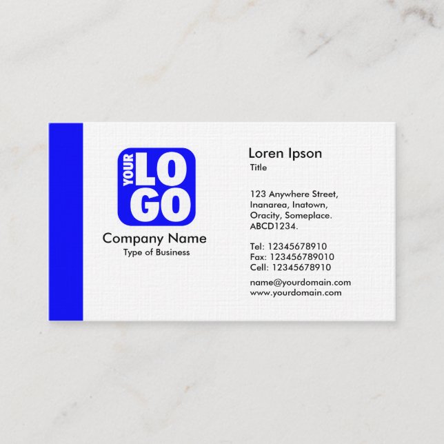 Edge (Logo) - Blue Business Card (Front)