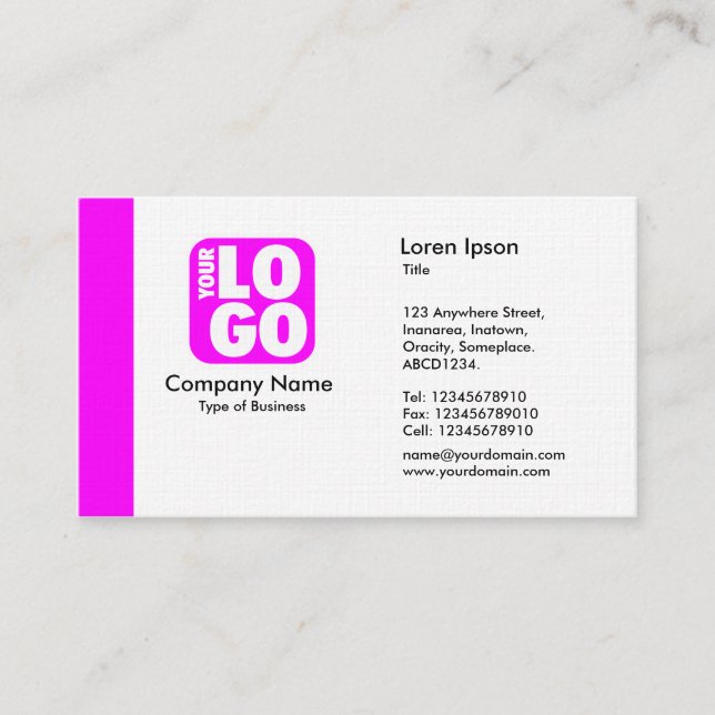 Edge (Logo) - Magenta Business Card (Front)