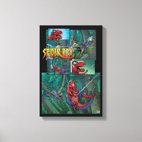 Edge of Spider_Verse _ Spider_Rex Web Swinging Canvas Print