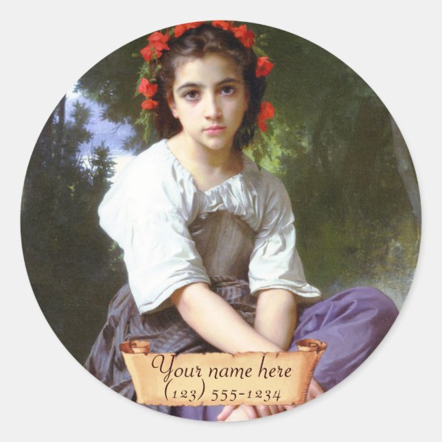 "Edge of the brook" Pre-Raphaelite Bookplate (Front)
