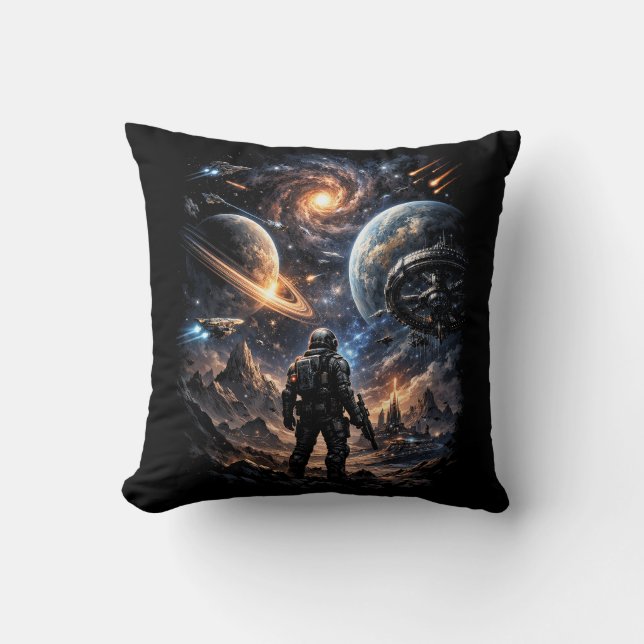Edge of the Galaxy Throw Pillow (Front)