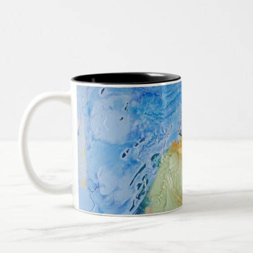 Edge of the Plains modern abstract pastel Two_Tone Coffee Mug