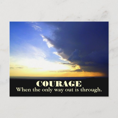 Edge of the Storm COURAGE postcard