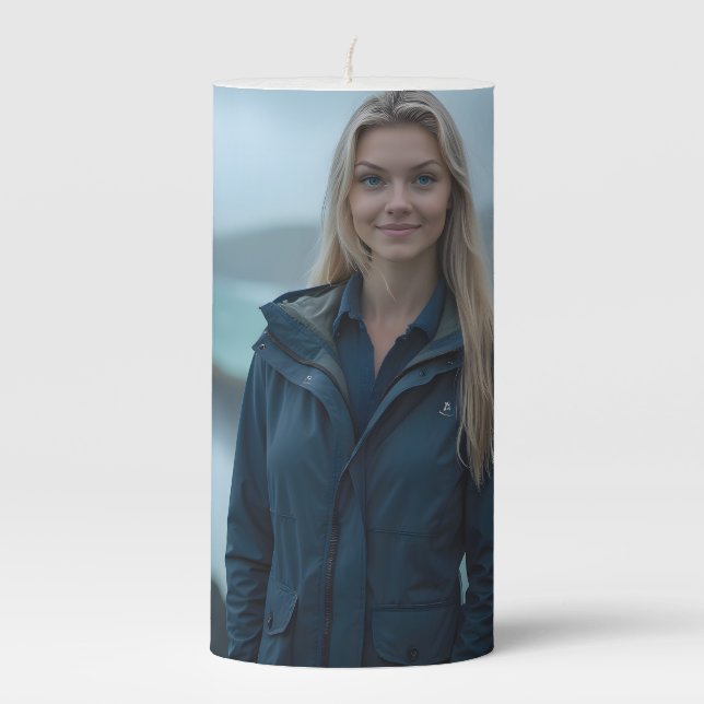 Edge of the Storm: Helena's Solitude Pillar Candle (Front)