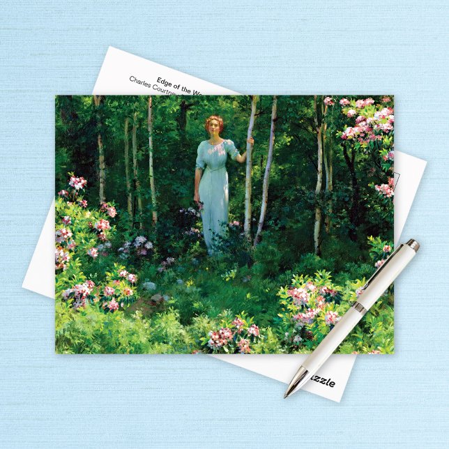 Edge of the Woods Charles Curran Postcard (Creator Uploaded)