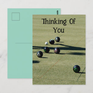 Edge of Victory: A Close Call at Lawn Bowls Postcard