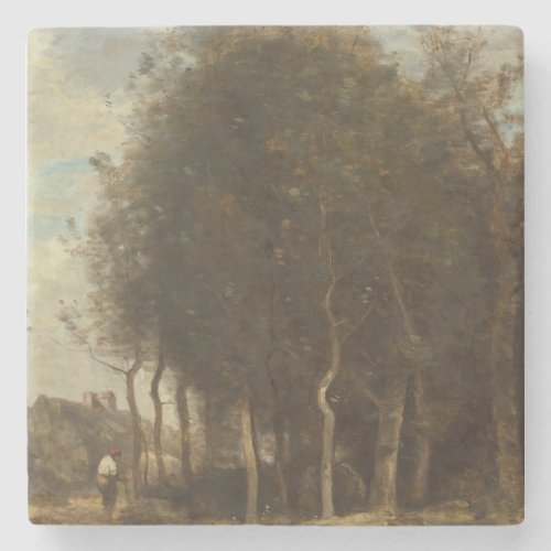 Edge of wood circa 1845_55 Jean_Baptiste_Camille Stone Coaster