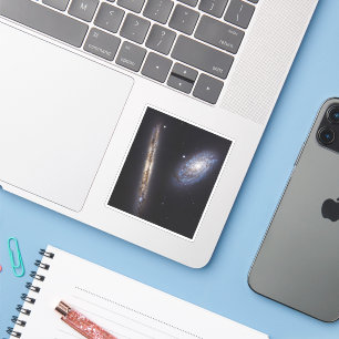 Edge-On Galaxy Ngc 4302 & Tilted Galaxy Ngc 4298 Sticker