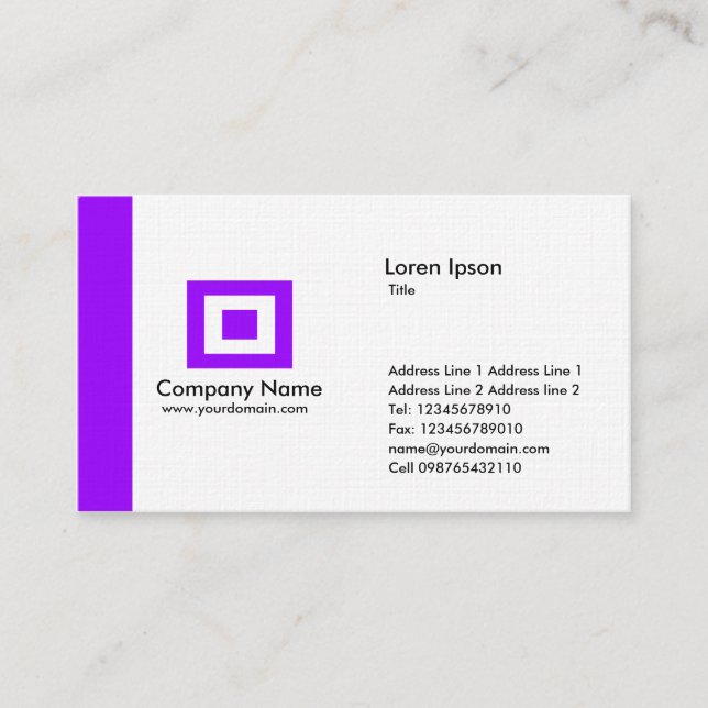 Edge - Purple Business Card (Front)