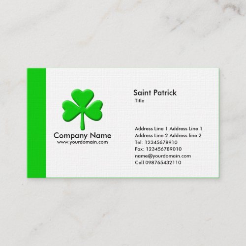 Edge Shamrock - Green Business Card Templates