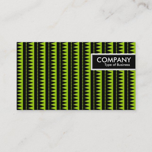Edge Tag - Aztec Pattern - Martian Green (Front)