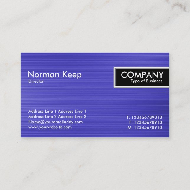 Edge Tag - Brushed Blue Texture (Front)