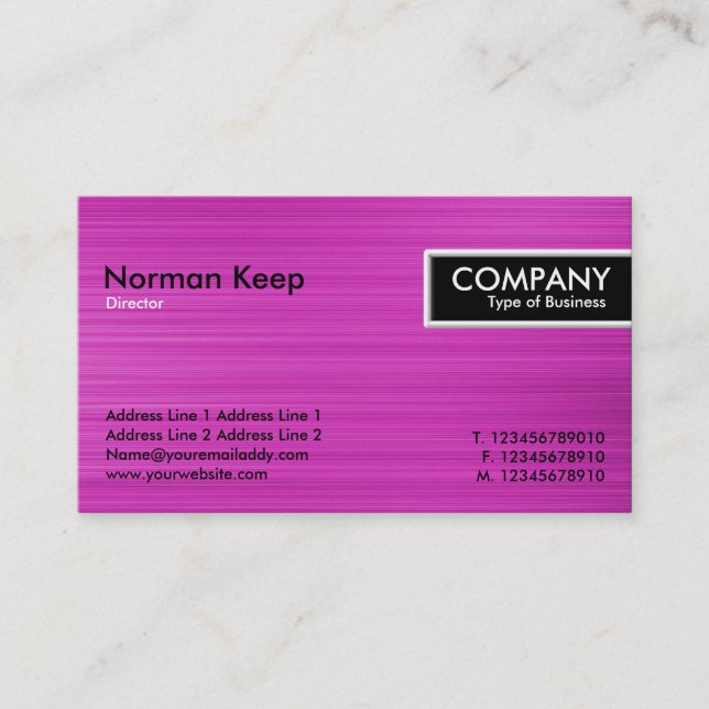 Edge Tag - Brushed Magenta Texture (Front)