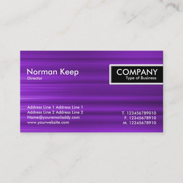 Edge Tag - Brushed Purple Texture (Front)