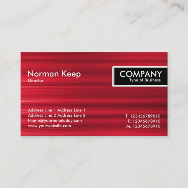 Edge Tag - Brushed Red Texture (Front)